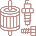 Car engine elements drawing